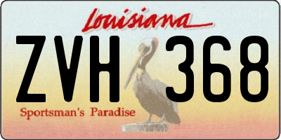 LA license plate ZVH368