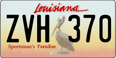 LA license plate ZVH370