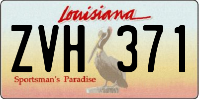 LA license plate ZVH371