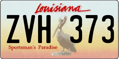 LA license plate ZVH373