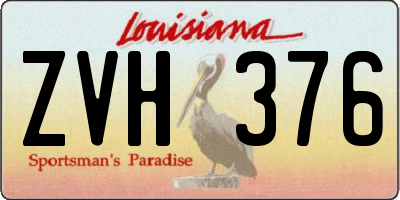 LA license plate ZVH376