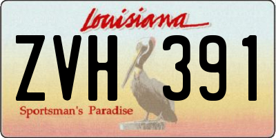 LA license plate ZVH391