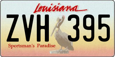 LA license plate ZVH395