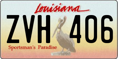 LA license plate ZVH406