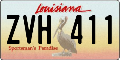 LA license plate ZVH411