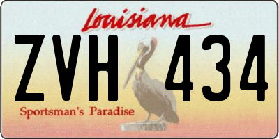 LA license plate ZVH434