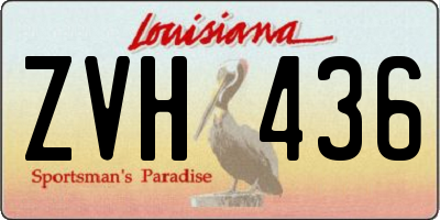 LA license plate ZVH436