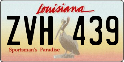 LA license plate ZVH439