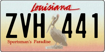 LA license plate ZVH441