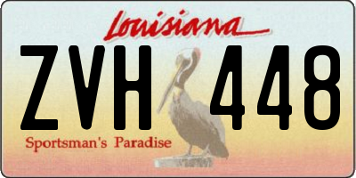 LA license plate ZVH448