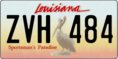 LA license plate ZVH484