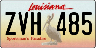 LA license plate ZVH485