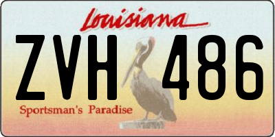 LA license plate ZVH486