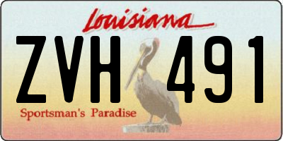 LA license plate ZVH491