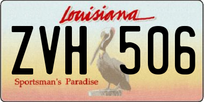 LA license plate ZVH506