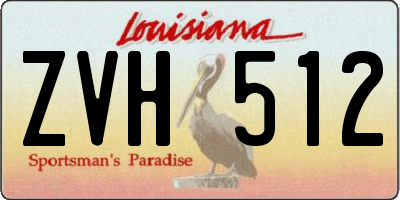 LA license plate ZVH512