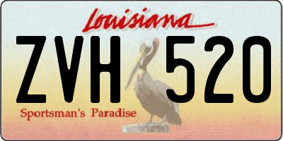LA license plate ZVH520