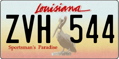 LA license plate ZVH544