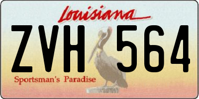 LA license plate ZVH564