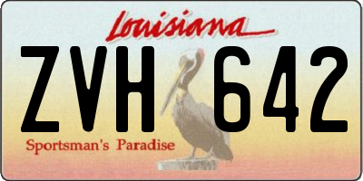LA license plate ZVH642