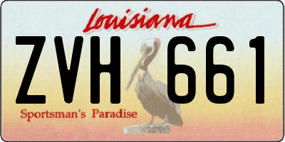 LA license plate ZVH661