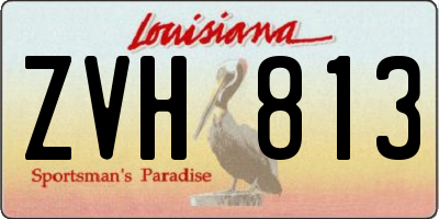 LA license plate ZVH813