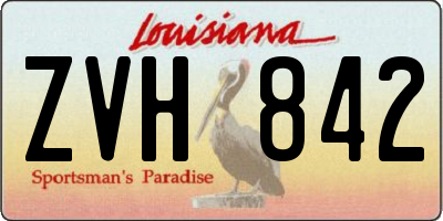 LA license plate ZVH842