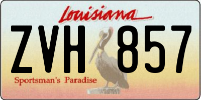 LA license plate ZVH857