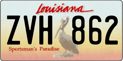 LA license plate ZVH862