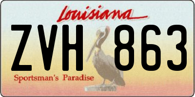 LA license plate ZVH863