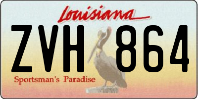 LA license plate ZVH864