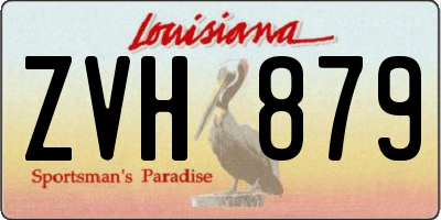 LA license plate ZVH879