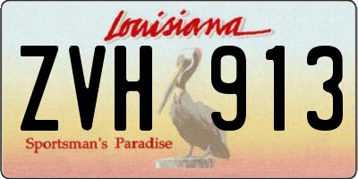 LA license plate ZVH913