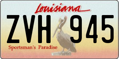 LA license plate ZVH945