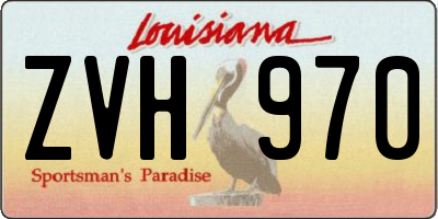 LA license plate ZVH970