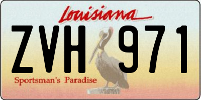 LA license plate ZVH971