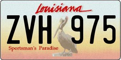 LA license plate ZVH975