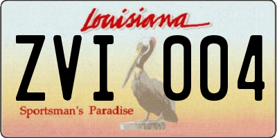LA license plate ZVI004