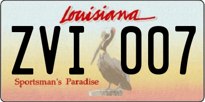 LA license plate ZVI007