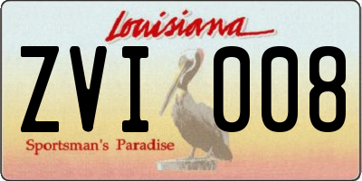 LA license plate ZVI008