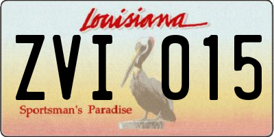 LA license plate ZVI015