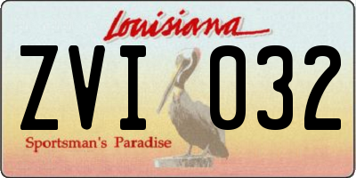 LA license plate ZVI032