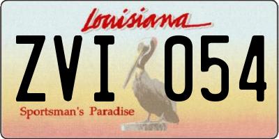LA license plate ZVI054