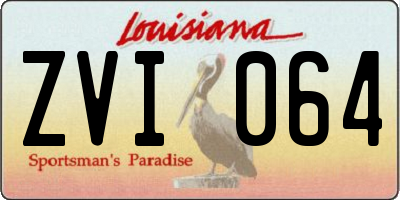 LA license plate ZVI064