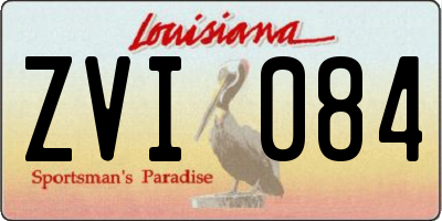 LA license plate ZVI084