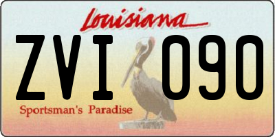 LA license plate ZVI090