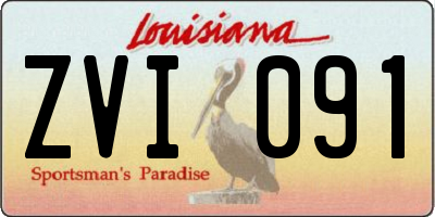 LA license plate ZVI091
