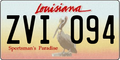 LA license plate ZVI094
