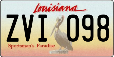 LA license plate ZVI098