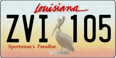 LA license plate ZVI105